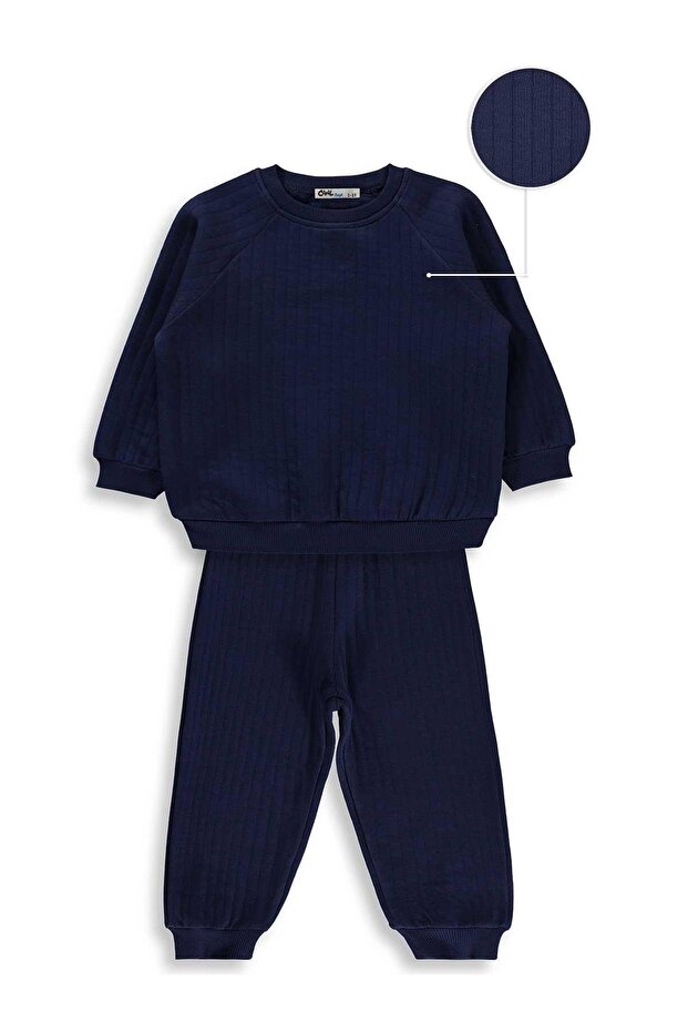 Quilted 2-5 Years Old Set - Navy Blue