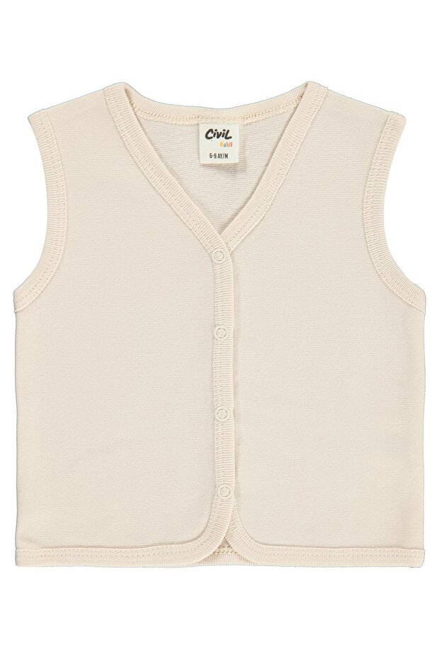 Basic 6-18 Months Vest - Beige