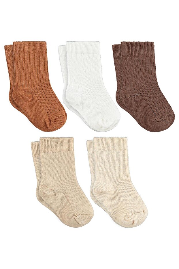 Soft Basic 5-Piece 6- Baby Boy Sock Set