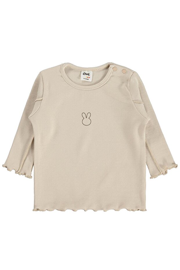 Rabbit Printed 6-18 Months Sweatshirt - Beige