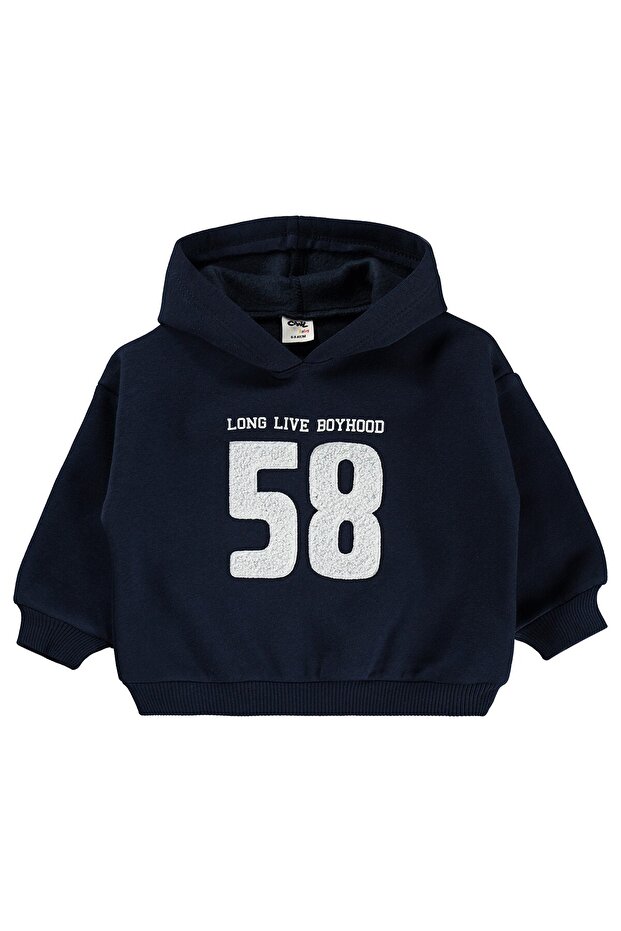 58 Printed Sweatshirt for 6-18 Months - Navy Blue