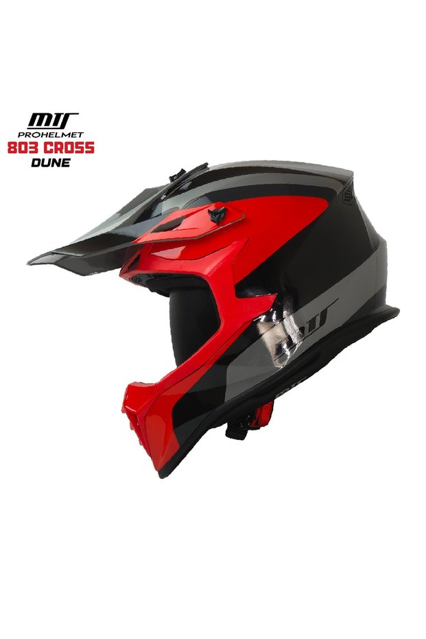803 DUNE CROSS KASK KIRMIZI