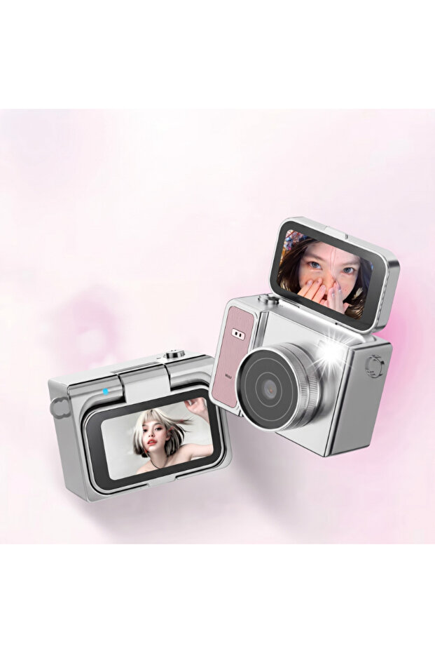 Mini Vlog Camera with Foldable Screen - Keychain Size - 2K Quality