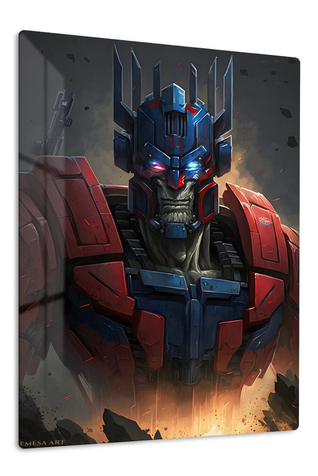 Optimus Prime Anime Metal Wall Art