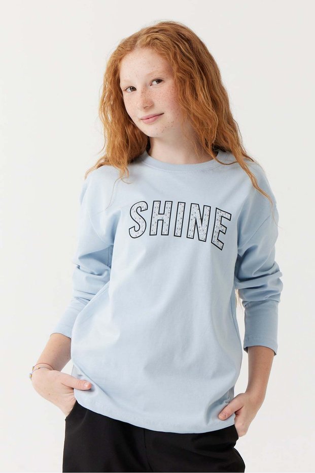 Girls' Summer Printed Long Sleeve Blouse