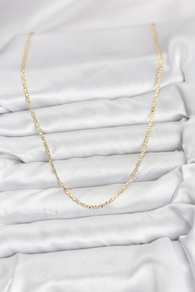 60cm golden brass laser cut women's necklace for elegant necklines