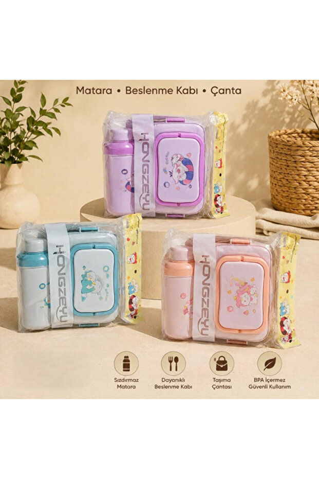 Nutrition Set for Children - Leak-Proof Water Bottle - Nutrition Container - Carrying Bag