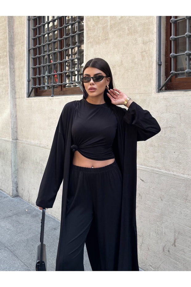 Women's Crop Three-Piece Set