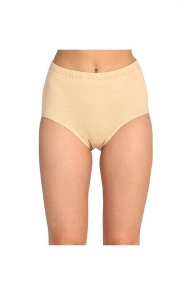 Tutku-Women's Skin Color Ribbed Product Large Size 2-Piece Panties