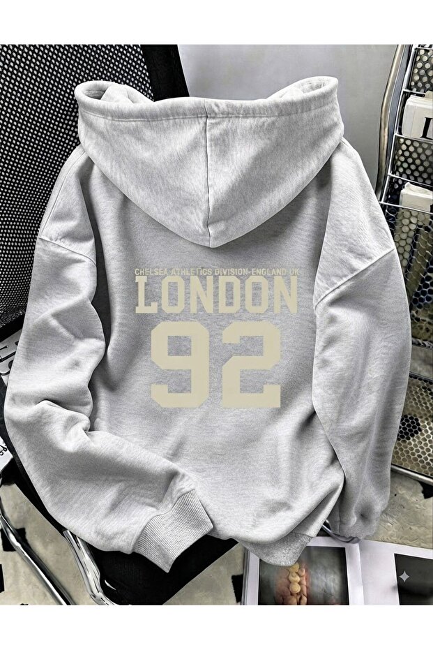 Unisex Chelsea London 92 Front and Back Printed Hooded Sweatshirt