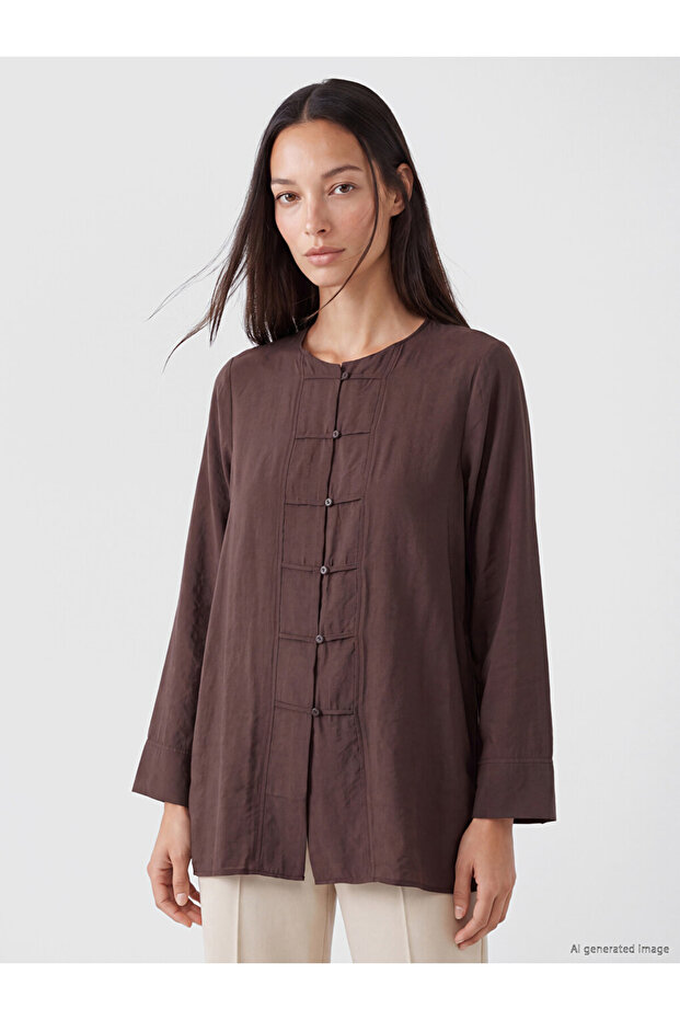 Crew Neck Modal Blend Women's Tunic