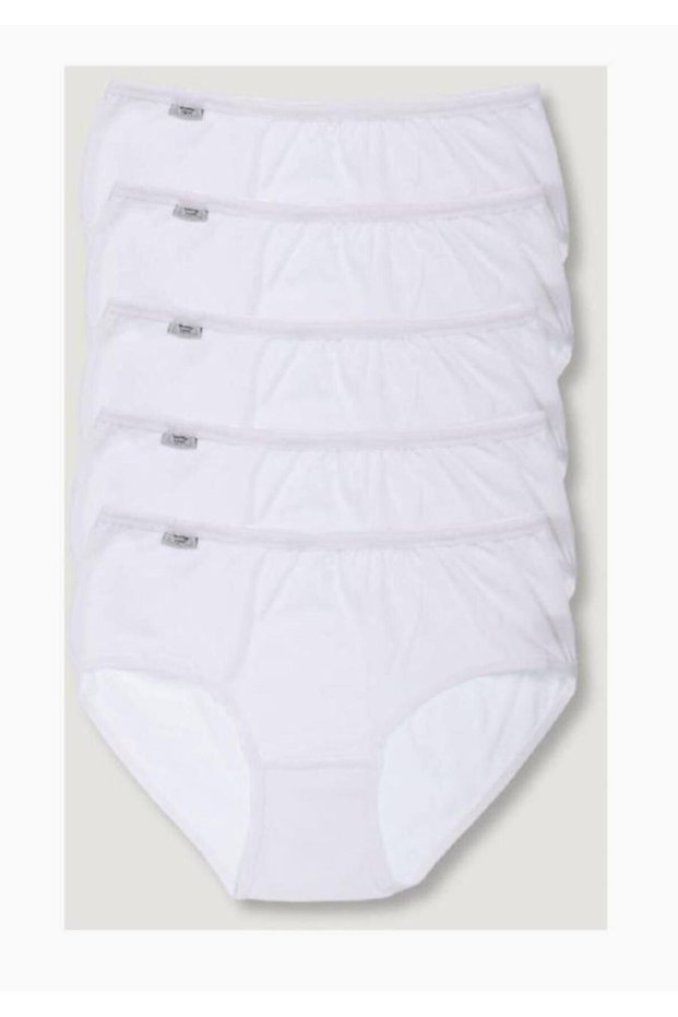 Tutku-Women's White 5-Pack Lycra Bato Panties Elf568Tccm5 New Season