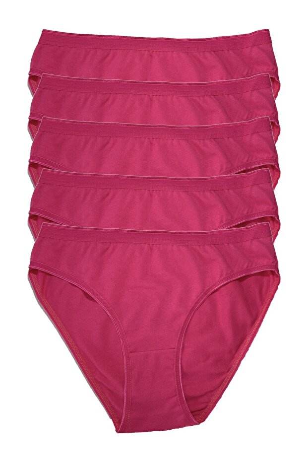 Tutku-Women's White Combed Cotton Bikini 5-Piece Panties