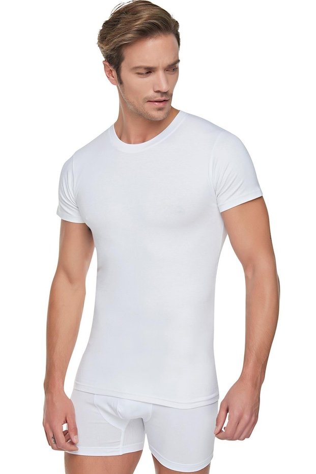 Tutku-12 Pack Men's Crew Neck Undershirt