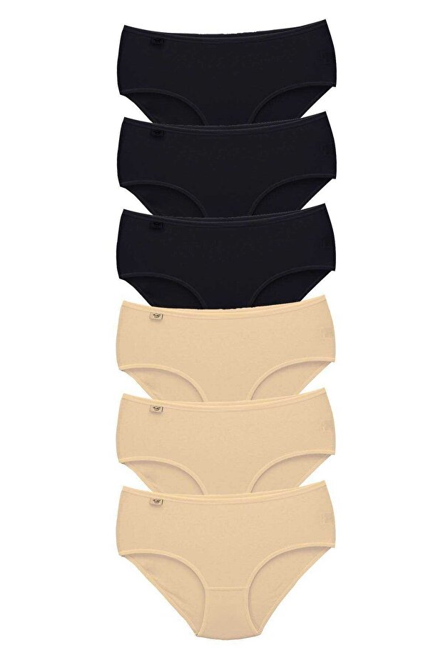 Tutku-6 Pieces Women's High Waist Bato Thin Rubber Panties S2