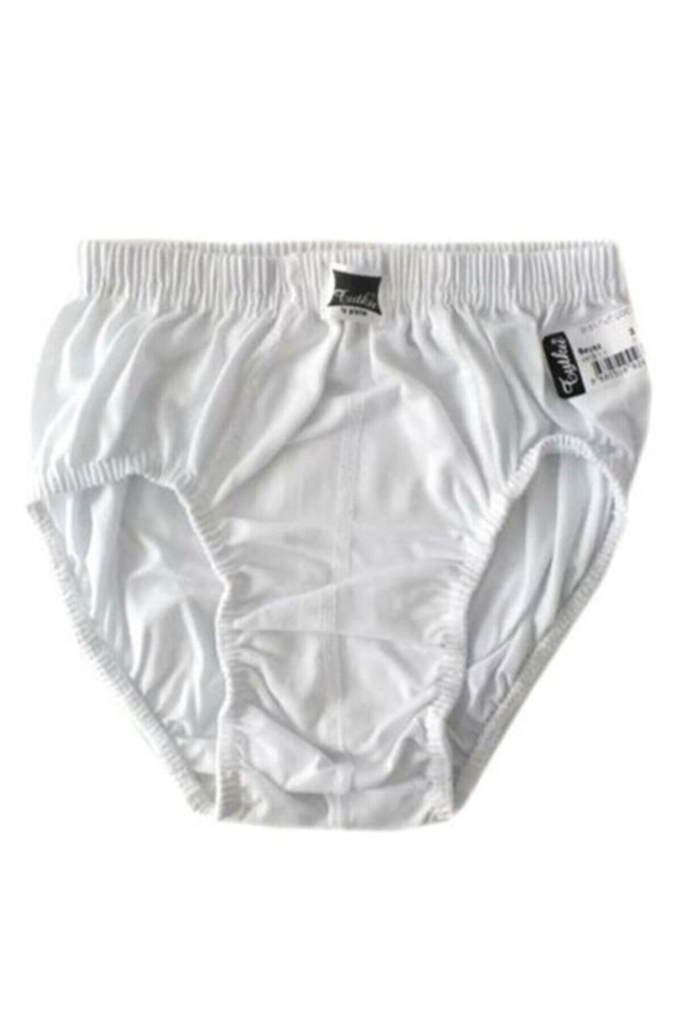 Tutku-Erkek Çocuk Kom White Slip Underwear 3-Pack 100% Cotton