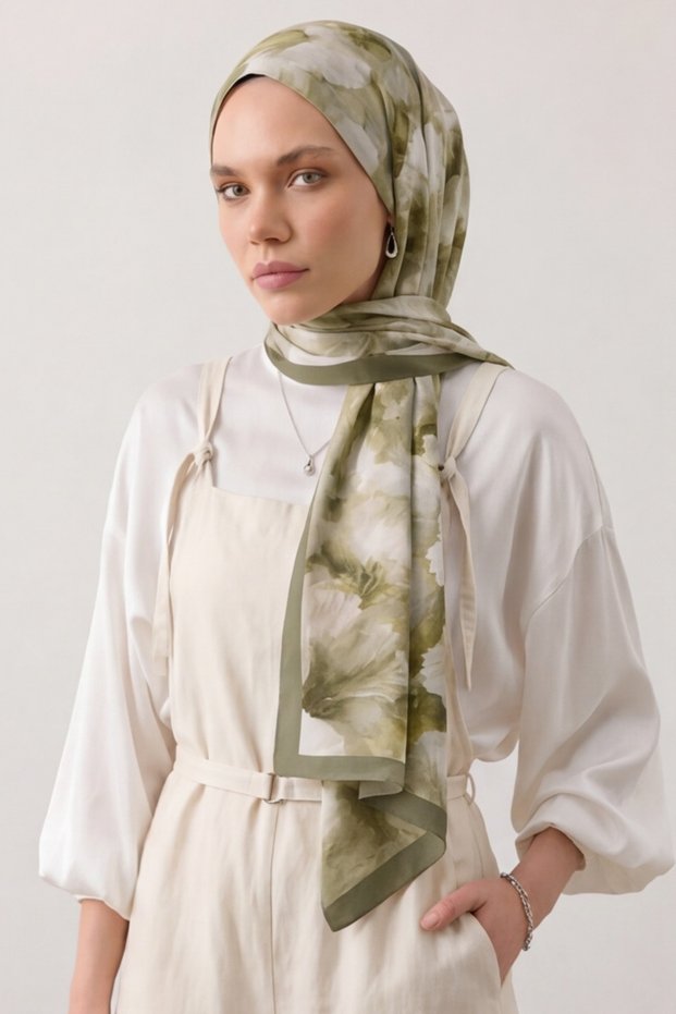 Women's Stylish French Silk Shawl 75X185 cm