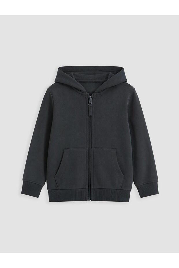 Thick Hooded Boys' Zipper Sweatshirt (W6)