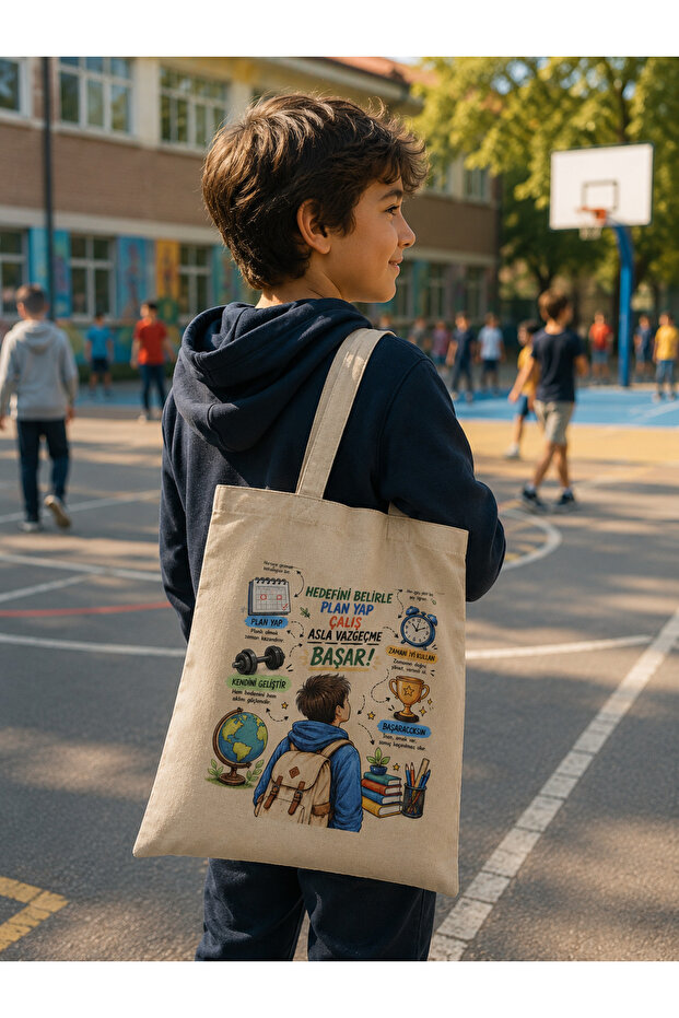 Children's Printed Fabric Shoulder Bag – Activity and Event Print Bag – School, Daily Use and Educational Themed Designs