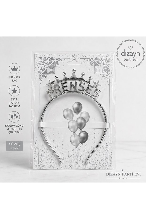 Princess Written Party Crown – Birthday Accessory with Gold and Silver Color Options Description