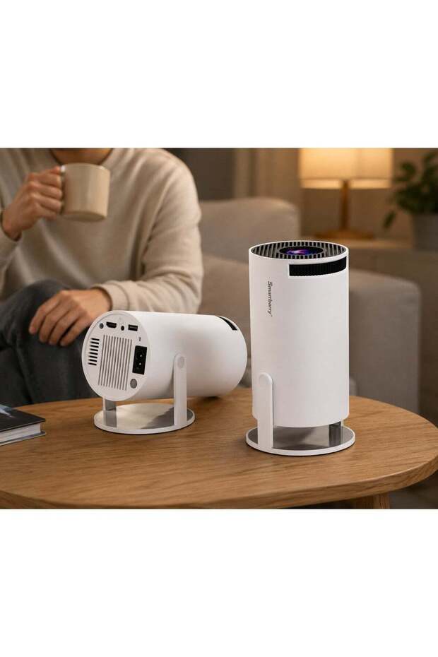 HT88 4K Supported Portable Projector Native 720P HD Display, Android 1GB RAM 8GB Storage,
