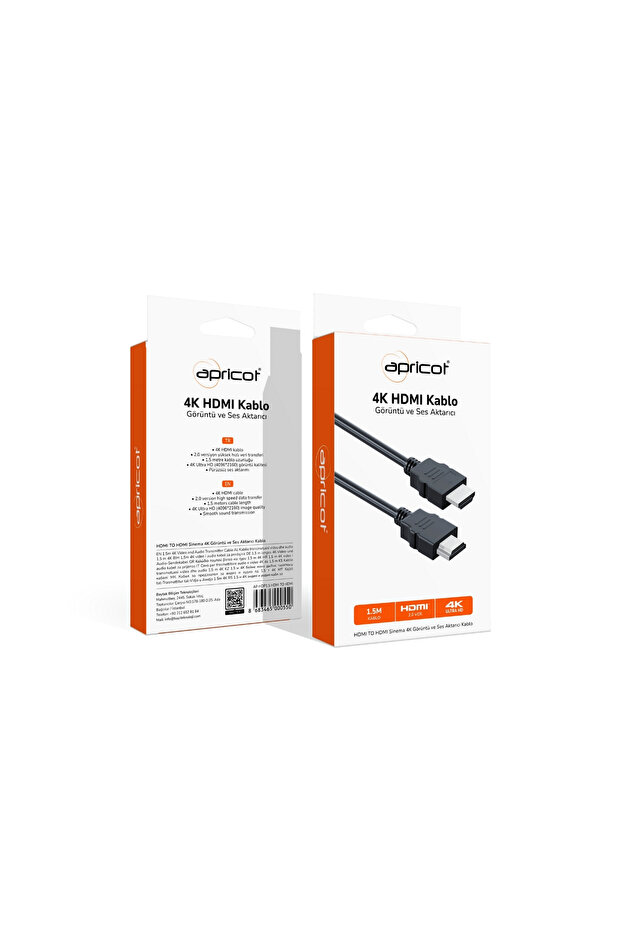 Apricot Ap-Hdp1.5 HDMI to HDMI 1.5 Meter 4K Boxed HDMI Cable