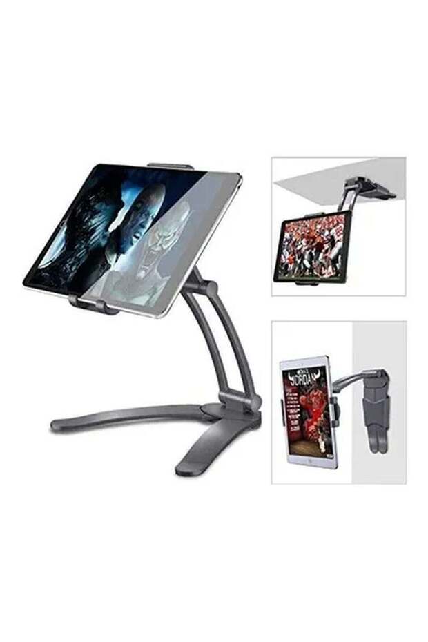 2-in-1 Tablet And Phone Holder Black