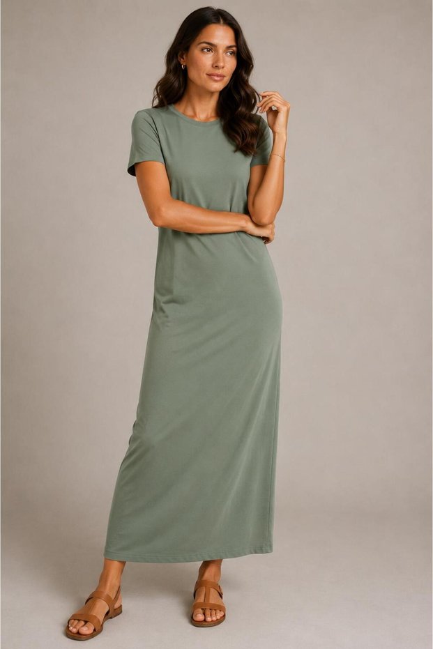 BICYCLE COLLAR LONG DRESS (B23-00138)