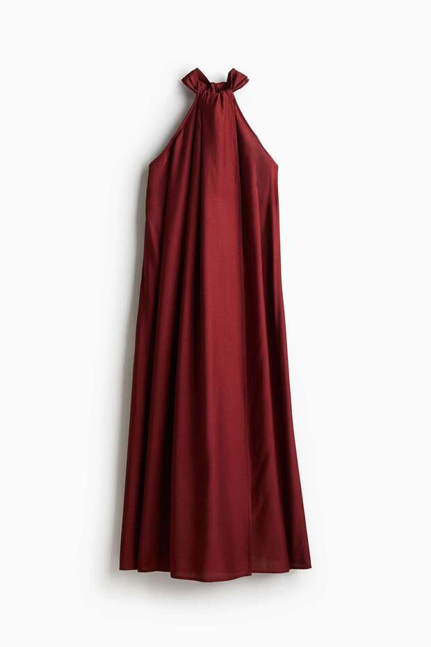 Maxi halterneck dress