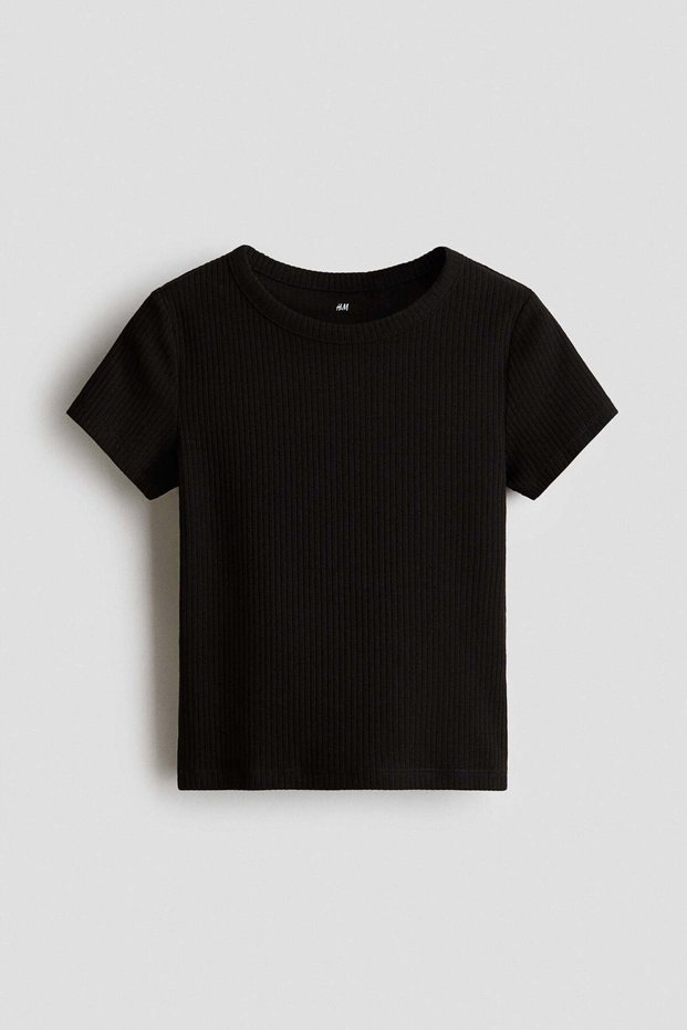 Ribbed cotton T-shirt