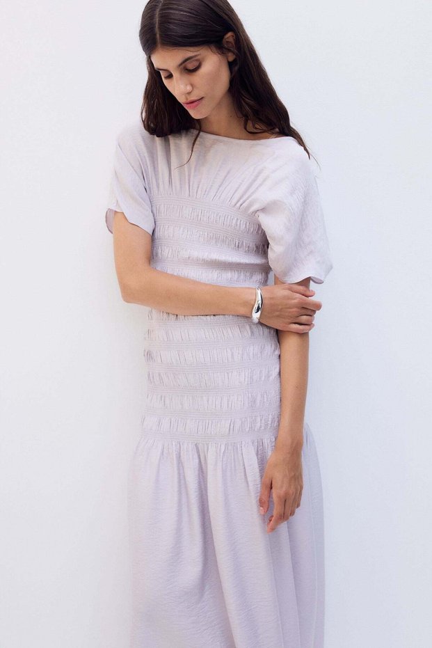 MAMA Smocked-detail dress