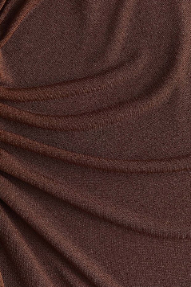 MAMA Draped cape-detail dress