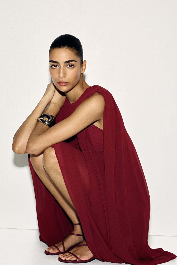 Draped kaftan dress
