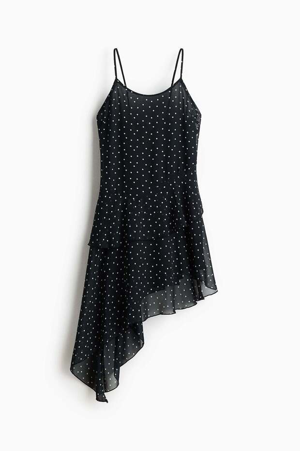 Asymmetric chiffon dress
