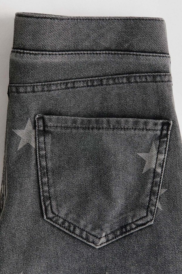 Denim-look wide-leg jeggings