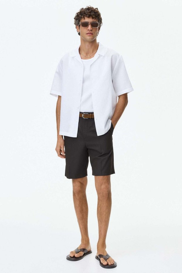 Relaxed Fit Linen-blend resort shirt