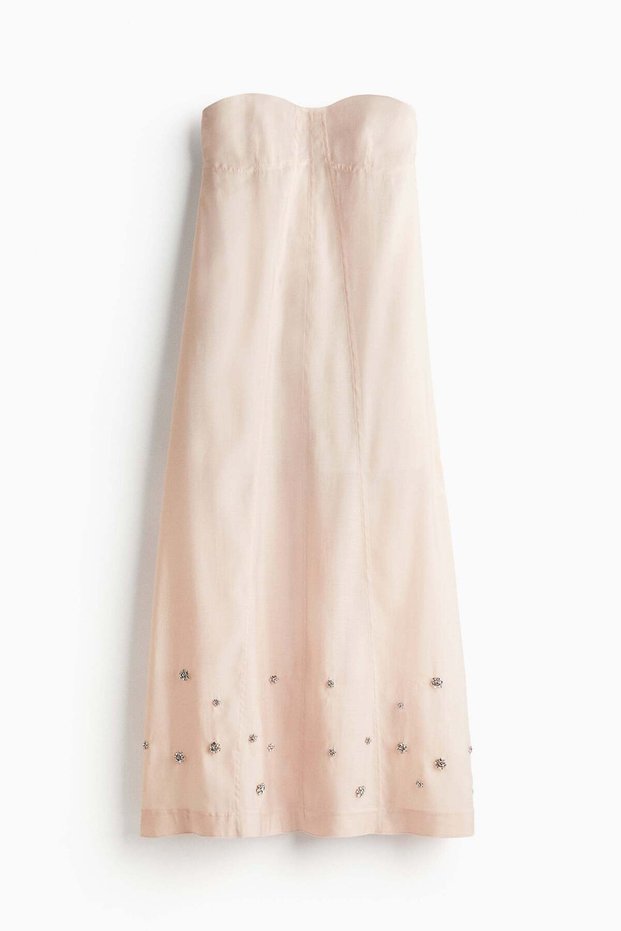 Embellished bandeau dress