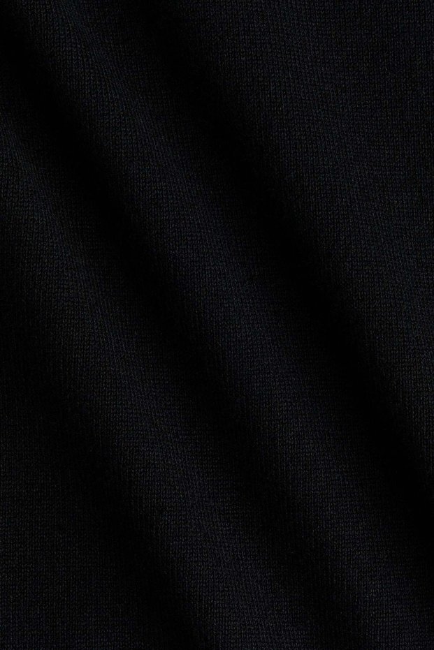 Fine-knit polo-neck top