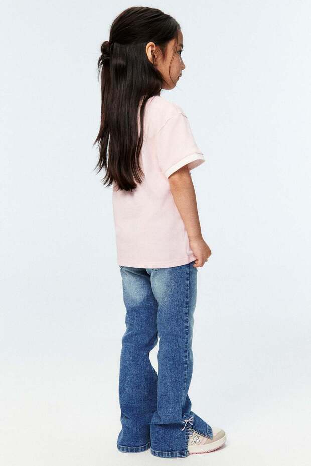 Print-motif cotton T-shirt