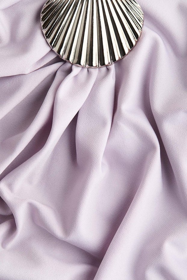 Draped one-shoulder dress
