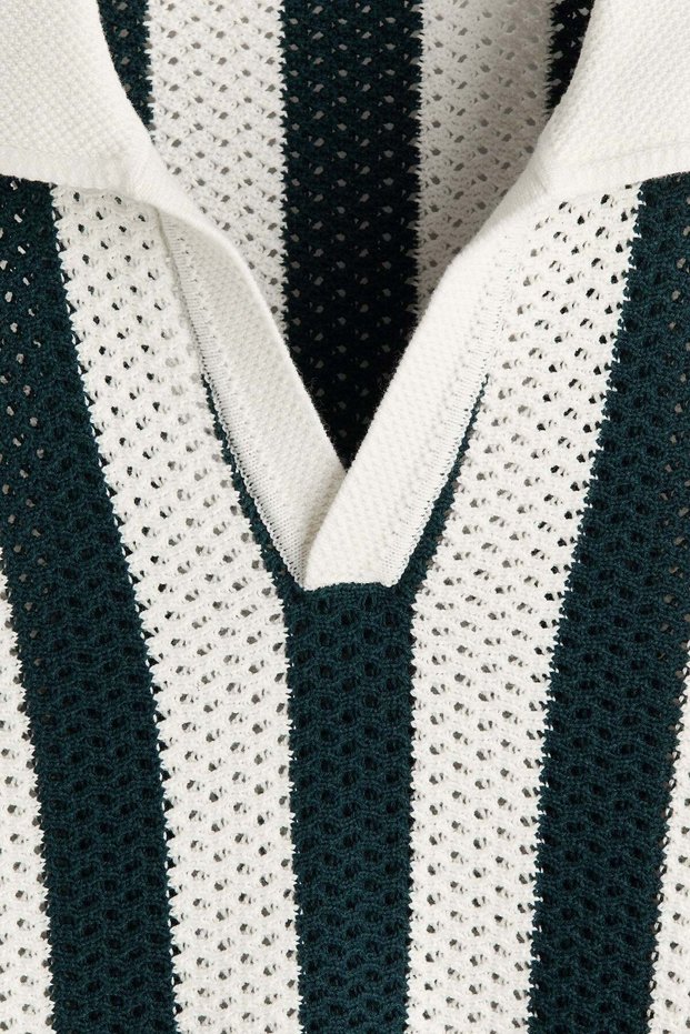 Relaxed Fit Hole-knit polo shirt