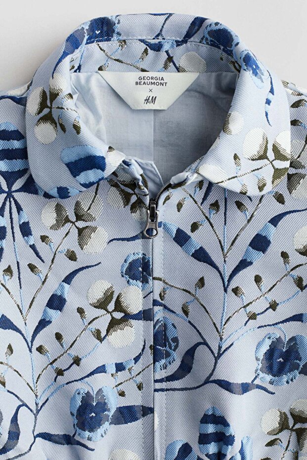 Patterned jacquard-weave jacket
