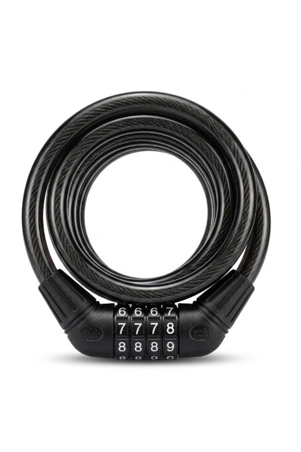 ZOLİ 12X1000 قفل دراجة هوائية مشفر 4522 أسود