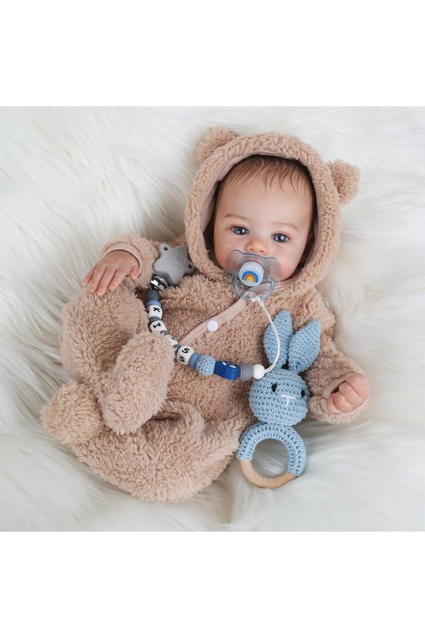 KSBD Baby Dolls - 18 Inch Realistic Baby Doll Lifelike Full Baby Boy Real Life Baby Doll with Soft Vinyl Body can Swimming with Accessories Gifts for Kids 3+