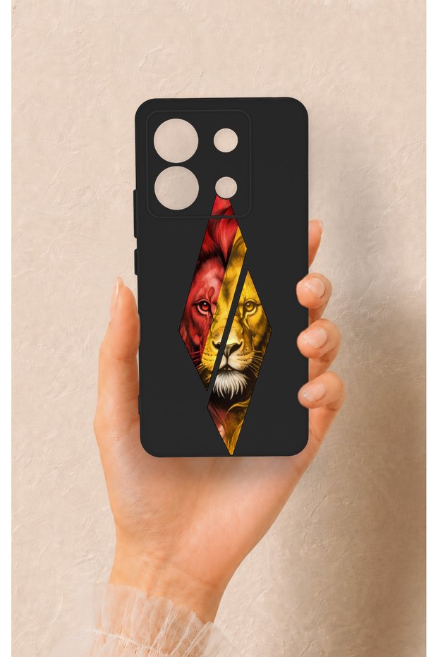 Redmi Note 13 Pro 5g Compatible Cutout Lion Pattern Silicone Case