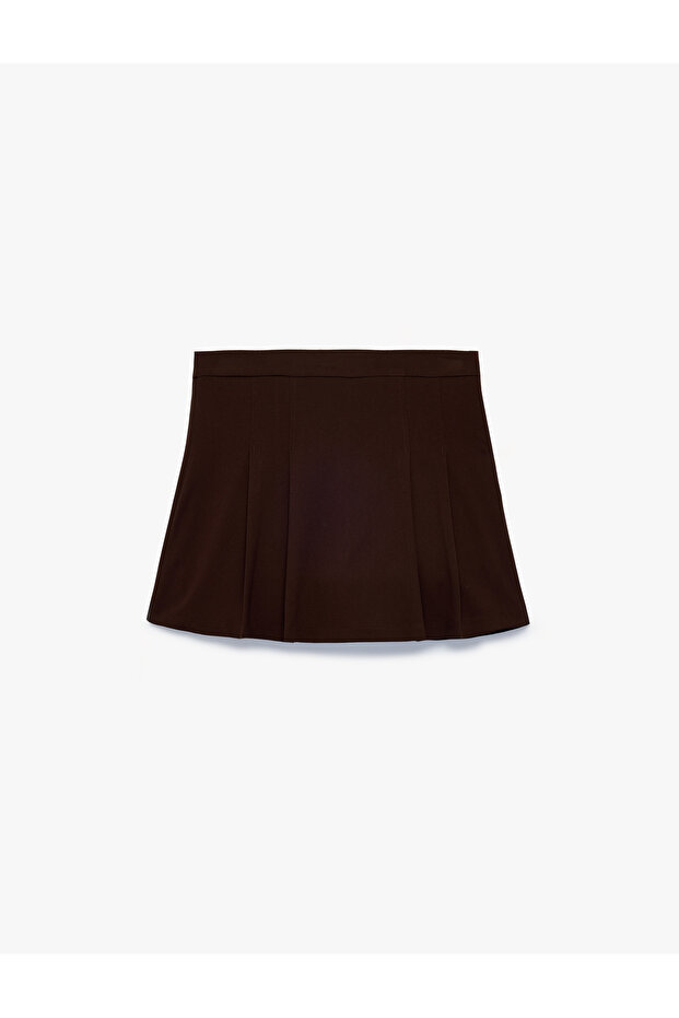 Normal Waist Mini Pleated Skirt
