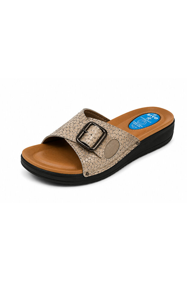 Siyo Hallux Valgus Bone Protrusion Heel Spur Sensitive Non-Slip Sole Genuine Leather Slippers