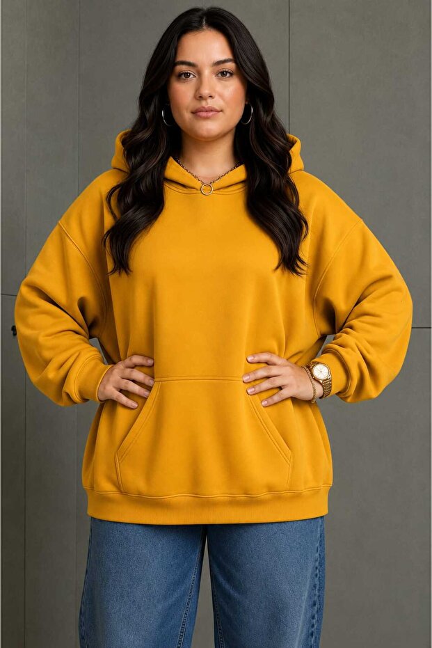 3 Yarn Combed Cotton Plus Size Unisex Sweatshirt Mw6