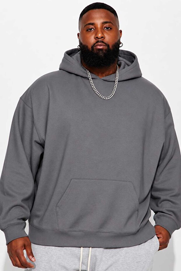 3 Yarn Combed Cotton Plus Size Unisex Sweatshirt Mw5