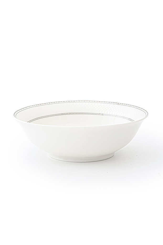 JUNA New Bone China Bowl 14 cm – Elegant White Multipurpose Bowl with Subtle TextureforSoups